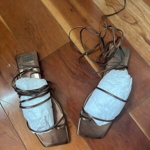 NWT Jeffrey Campbell Bronze Gladiator Sandals